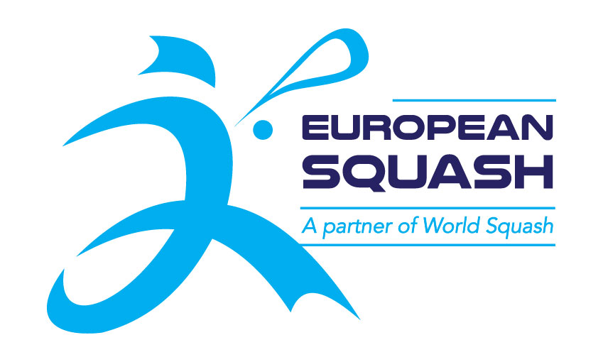 European Squash Logo Cyan Dark Blue Copy